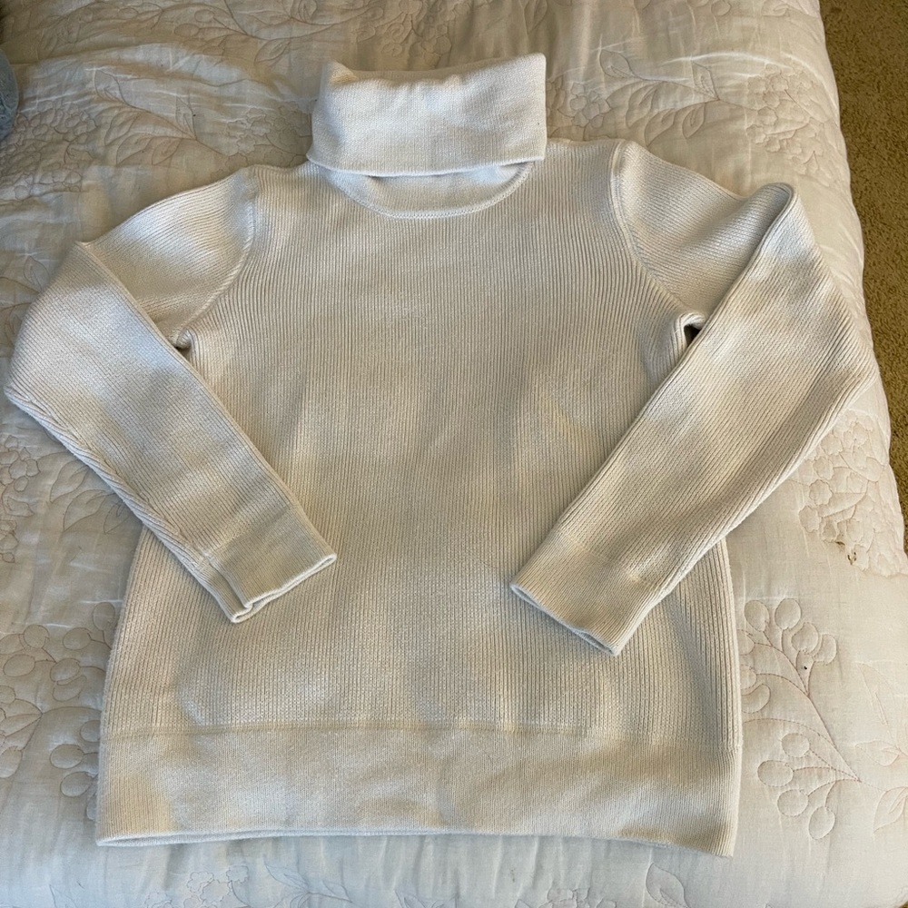 Ralph Lauren White Turtleneck Sweater